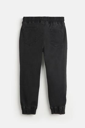 A Soft Touch Knit Denim Joggers - Dark Wash