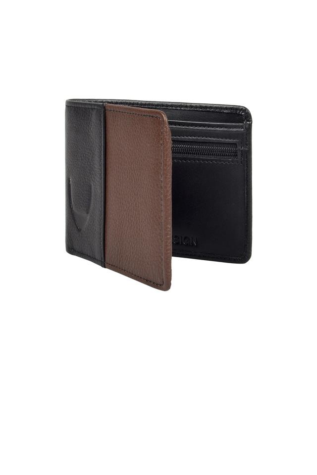 Handmade Genuine Veg Tanned Leather Bifold Wallet for Men Classic Design -  Black