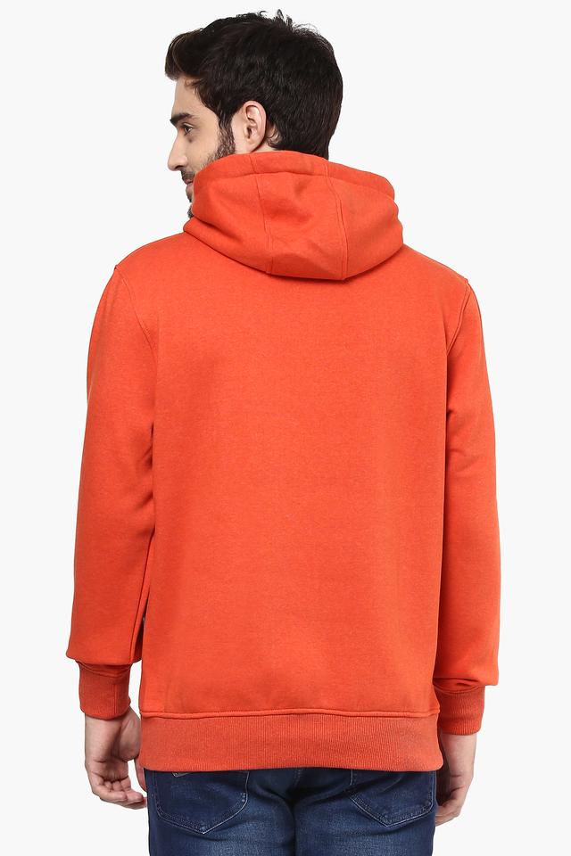 Buy T BASE Orange Mix Mens Hooded Printed Sweatshirt Shoppers Stop