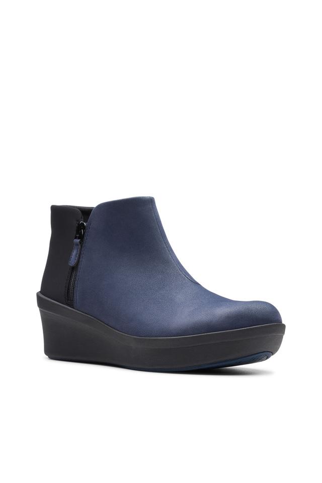 Clarks womens on sale navy boots