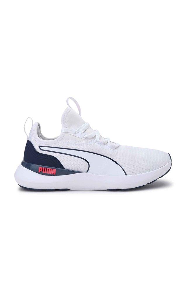 puma white mesh sneakers