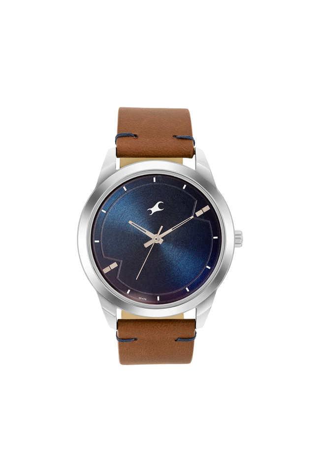 Buy FASTRACK Stunners 7.0 43.5 x 50.9 x 8.9 mm Blue Dial Leather Analogue Watch for Men Shoppers Stop