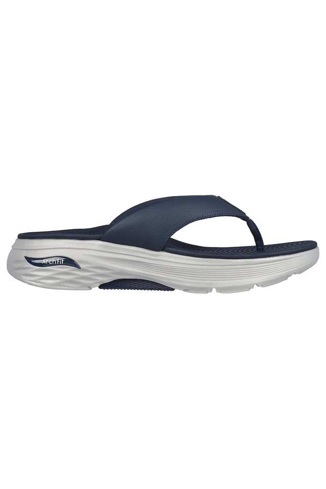 Buy SKECHERS Navy Max Cushioning Arch Fit Prime Blended Slip on Men s Slippers Shoppers Stop