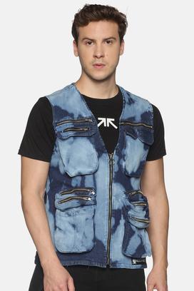 Half sleeve 2025 denim jacket mens