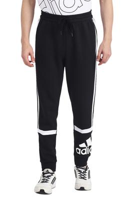 Buy ADIDAS Black Cotton Regular Fit Mens Track Pants