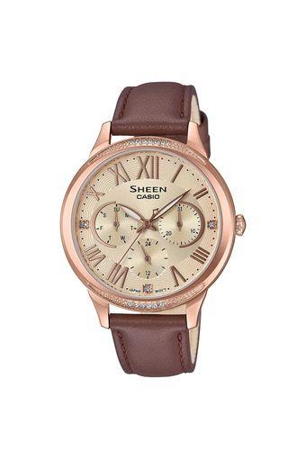 casio women's leather watch