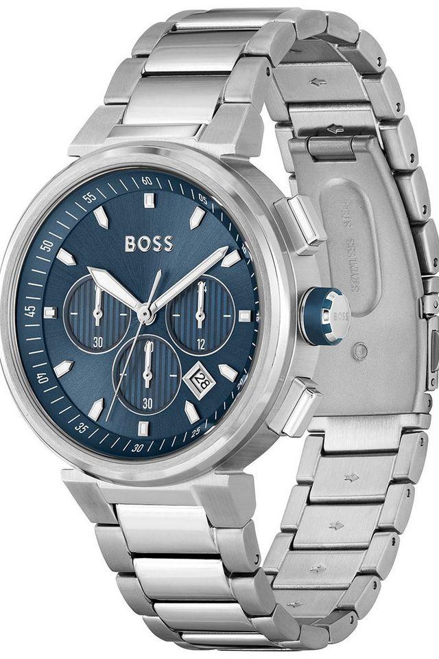 Boss Male Blue Analog Stainless Steel Watch | Boss – Just In Time