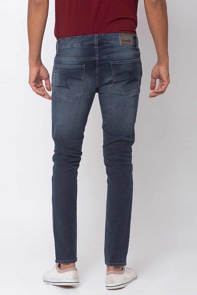 Buy SPYKAR Dark Grey Dark Tone Cotton Super Skinny Fit Mens Jeans