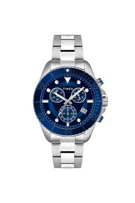 Timex chronograph blue on sale dial