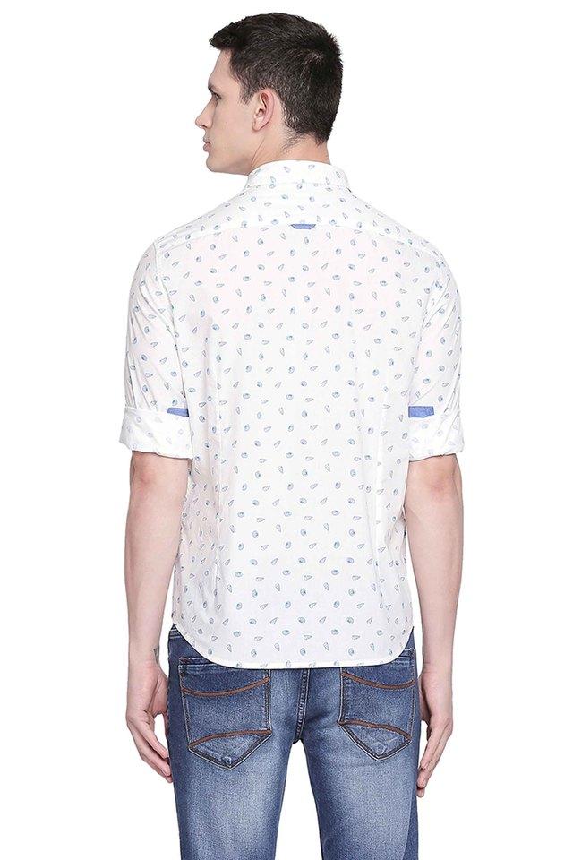 Buy BASICS Printed Cotton Slim Fit Men's Casual Shirt Shoppers Stop