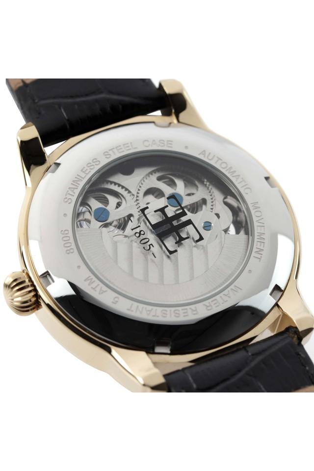 Thomas Earnshaw Men's ES-8216-04 Lincoln Skeleton 45mm Black Dial Leather  Watch - Walmart.com