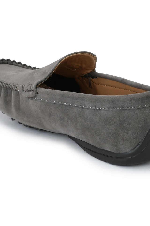 Mens grey cheap moccasin shoes