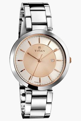 Buy TITAN Womens Analogue Pink Dial Metallic Watch 2584WM01