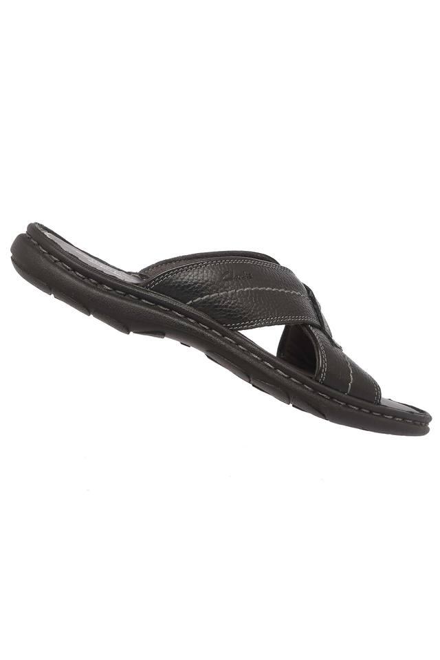 CLARKS -  Black Mix Flip Flops - Main