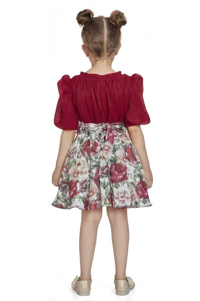 Peppermint Girls Synthetic Knee-Length Dress