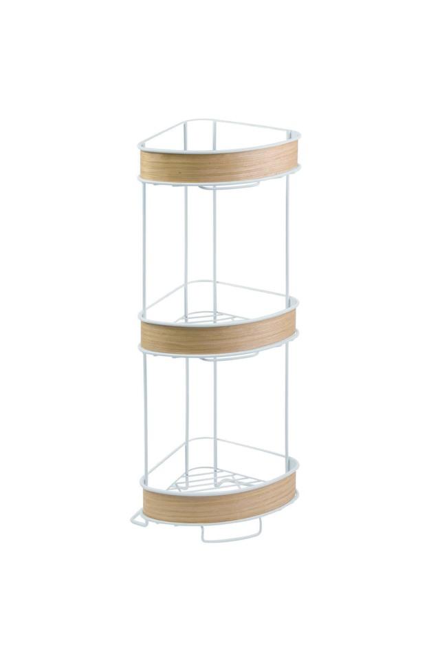 Buy INTERDESIGN Realwood 3 Tier Shower Caddy Corner Shelf White/Light