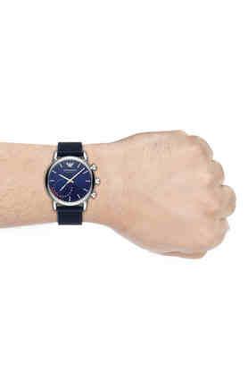 Buy EMPORIO ARMANI Mens 43 mm Luigi Blue Dial Silicone Smart