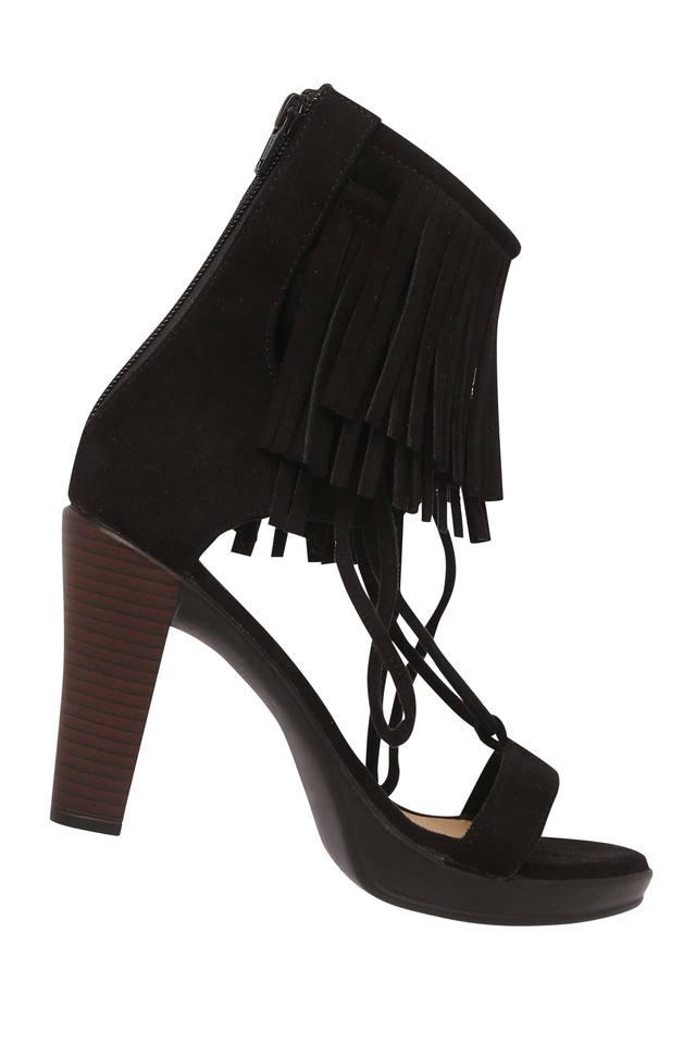 Buy Catwalk Women Black Solid Sandals - Heels for Women 7758719 | Myntra