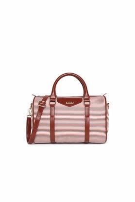 French connection faux hot sale leather barrel holdall