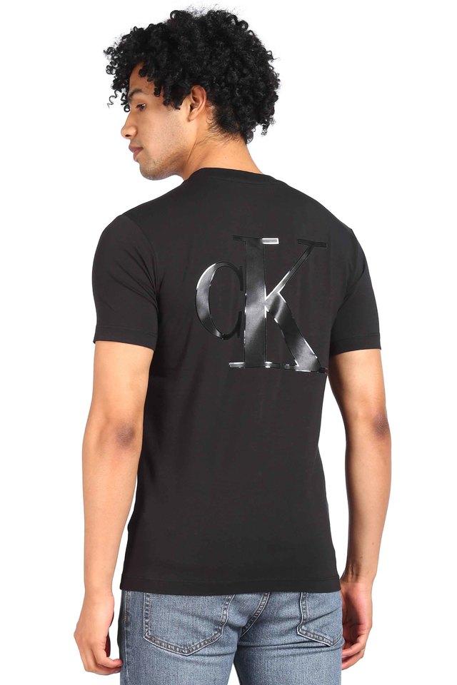 Buy CALVIN KLEIN JEANS Solid Cotton Blend Regular Fit Mens T-Shirt