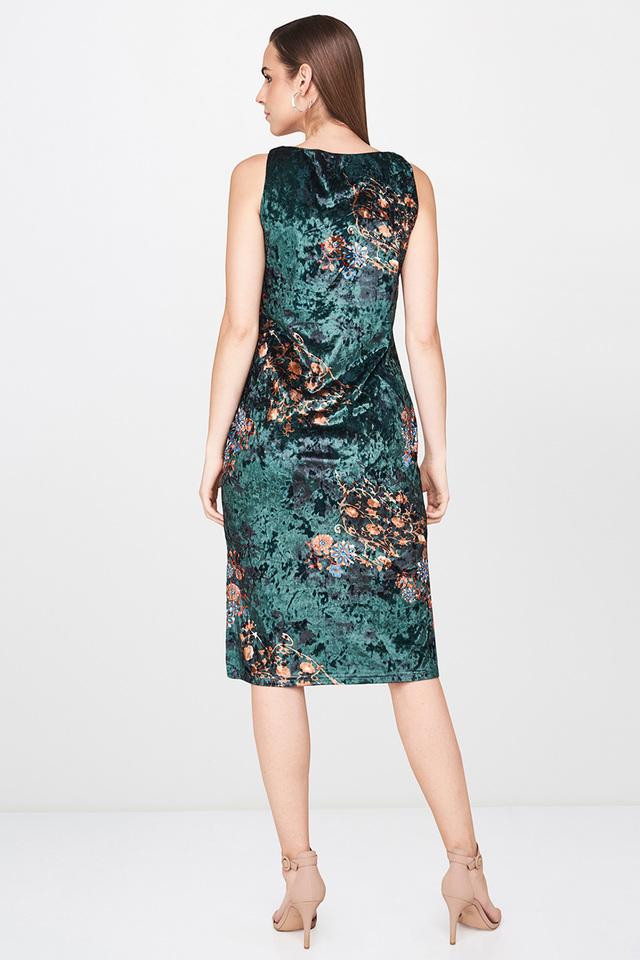 Buy ZINK LONDON Womens Round Neck Floral Print Bodycon Dress | Shoppers Stop