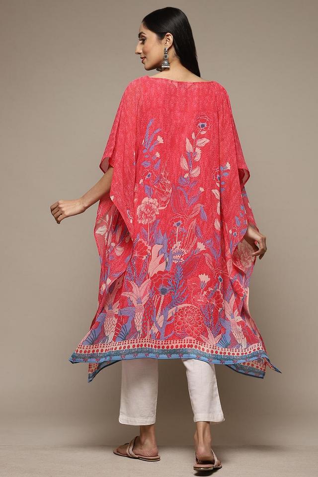 Buy BIBA Printed Polyester Round Neck Women s Kaftan Shoppers Stop