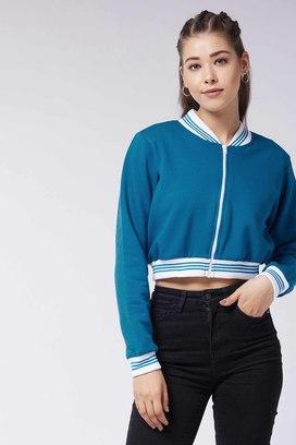 Heavy terry cropped club jacket sale