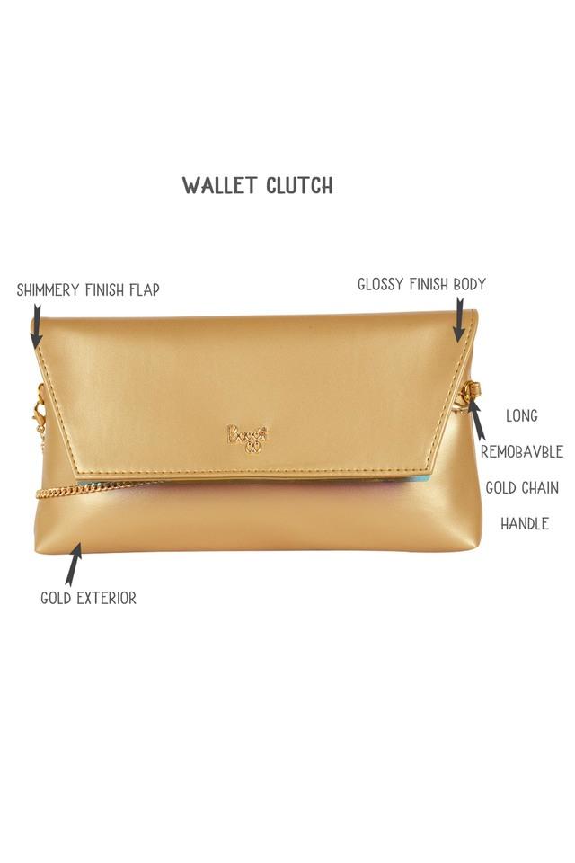 Zip Closure PVC Womens Casual Clutch