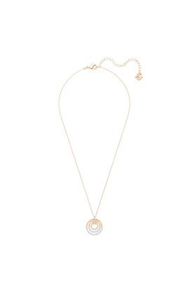 Buy SWAROVSKI Womens Rose Gold Plated Crystal Circle Necklace