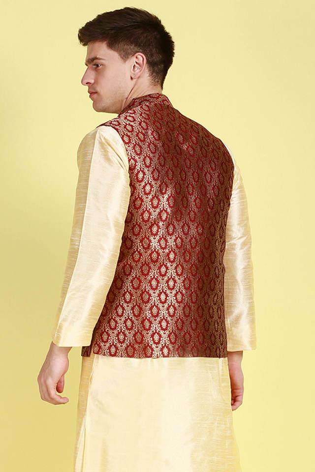 Shop Red Hand Embroidered Bandi Jacket by MASABA at House of Designers –  HOUSE OF DESIGNERS