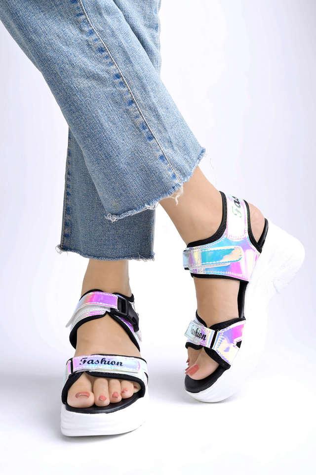 Girls hot sale holographic sandals