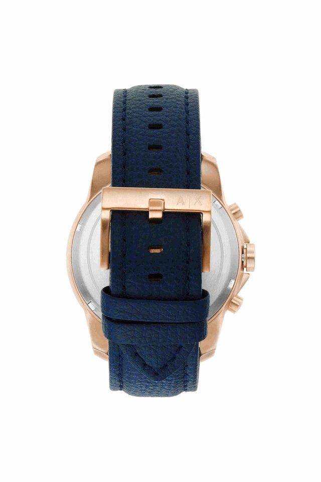 Armani blue leather clearance watch