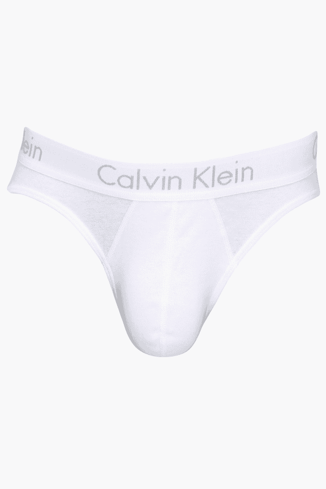 Buy CALVIN KLEIN UNDERWEAR White Mens Skinny Fit Solid Briefs Set of 2