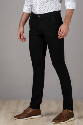 Black casual hot sale trousers mens