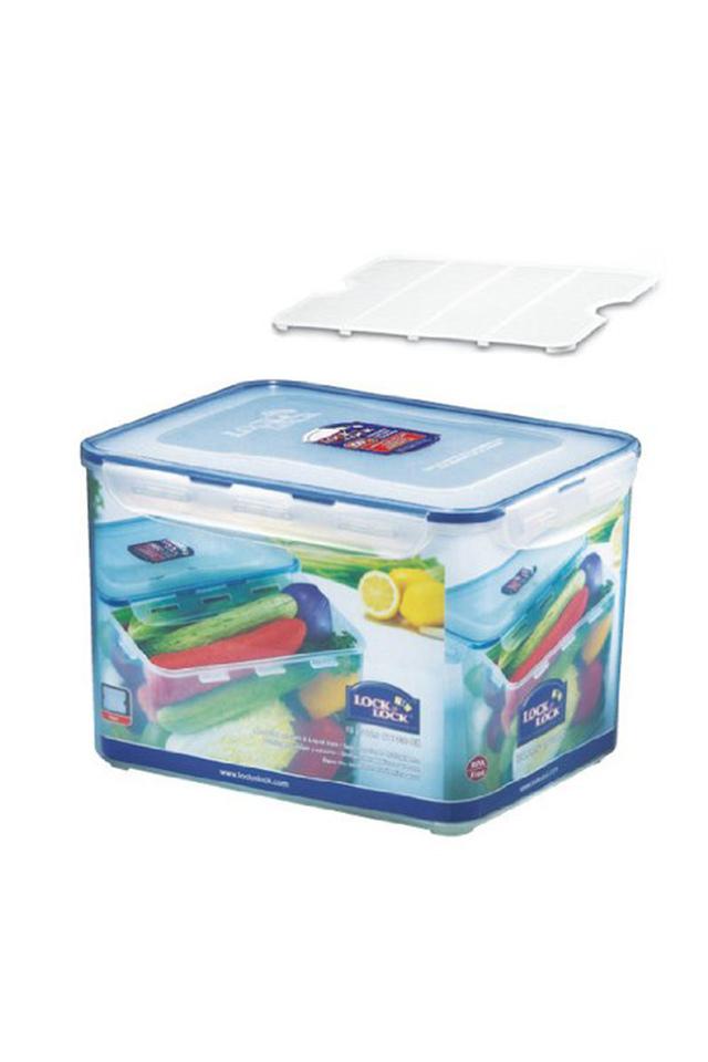 Buy LOCK & LOCK Classics Large Tall Oblong Food Container With Tray Transparent Shoppers Stop