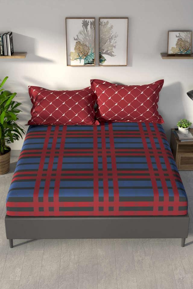 NAUTICA 100% Premium Cotton King Bedsheet With 2 Pillow Covers