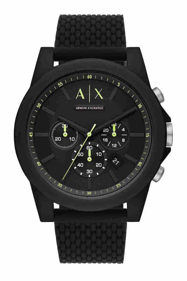 Buy ARMANI EXCHANGE Mens Outer Banks Black Dial Silicon