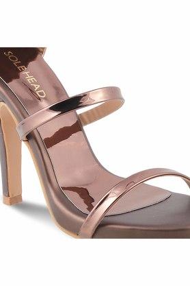 Bronze discount strappy heels