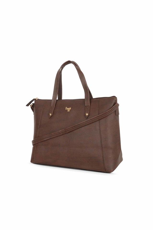 Buy LINO PERROS Tan Womens Tan Croco Coloured Laptop Bag | Shoppers Stop