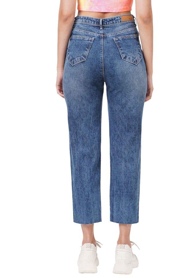 High waist mom fit jeans Color blue - SINSAY - 3159B-50J