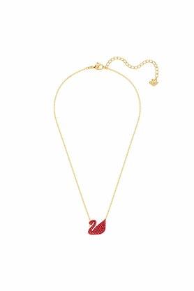 Swarovski swan hot sale pendant necklace