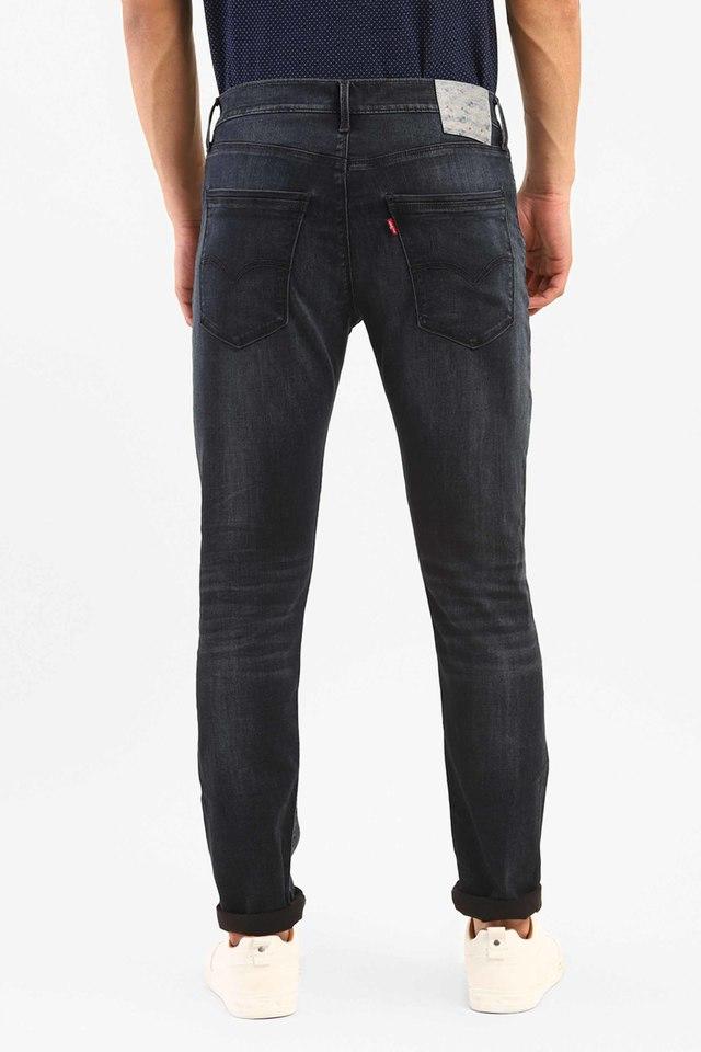 Buy LEVIS Blue Dark Wash Wash Cotton Polyester Slim 512 Tapered Fit Men's  Jeans | Shoppers Stop