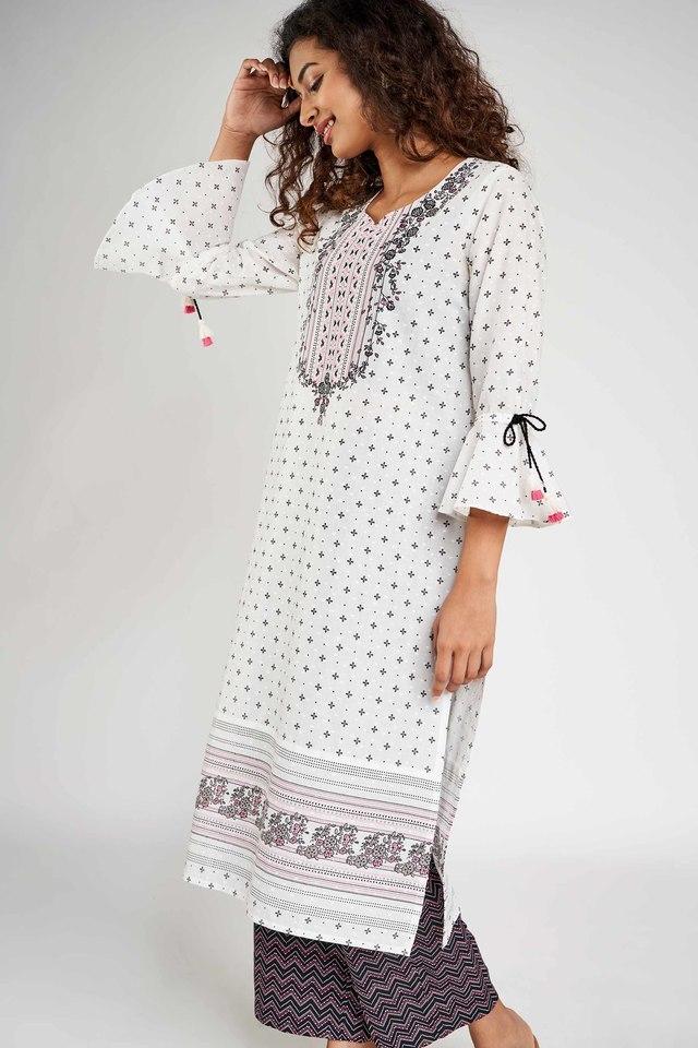 Global desi 2024 white kurti