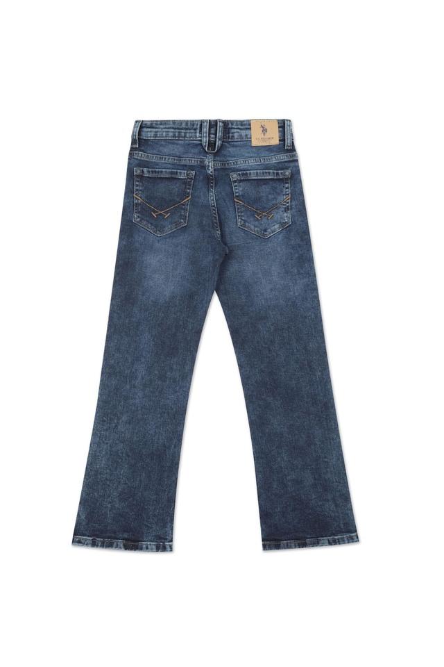 Buy U.S. POLO ASSN. Solid Cotton Bootcut Fit Boys Jeans