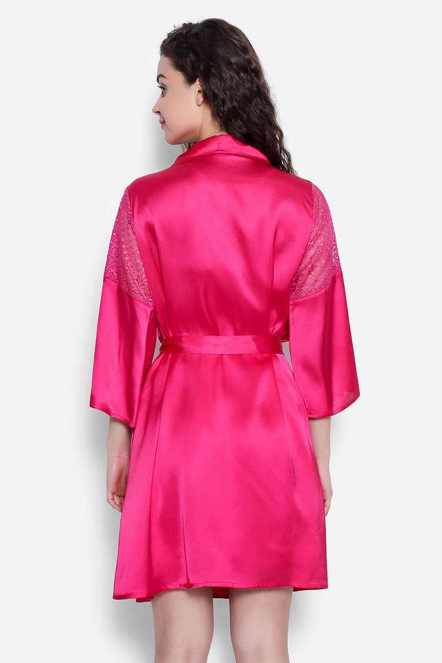 Women's Feather Silk Satin Robe Lingerie Nightgown Bathrobe Sleepwear  Wedding Bridal Robe Dressing Gown with Belt - Walmart.com