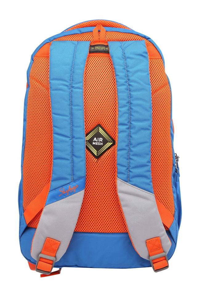 Blue and cheap orange backpack