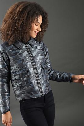 Buy STOP Black Textured Polyester Women's Winter Wear Jacket