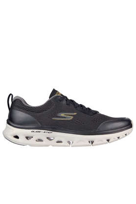 Buy SKECHERS Black Go Run Glide-Step Flex Synthetic Mesh Lace Up