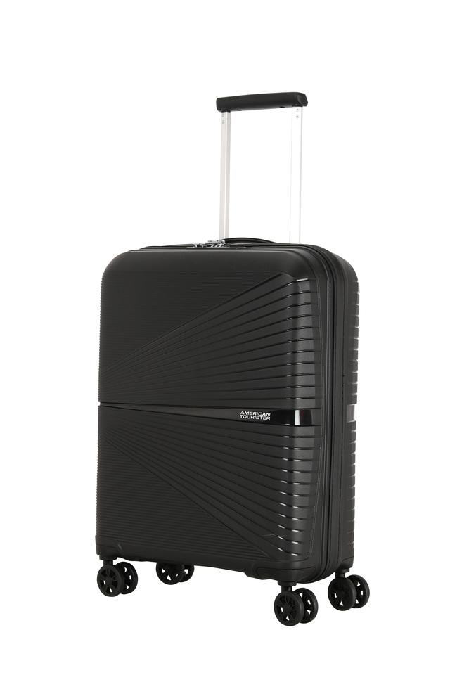 American tourister black online trolley bag