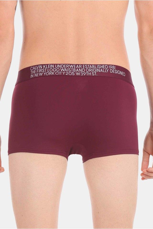 Buy CALVIN KLEIN UNDERWEAR Multi Solid Polyester Stretch Mens Trunks |  Shoppers Stop